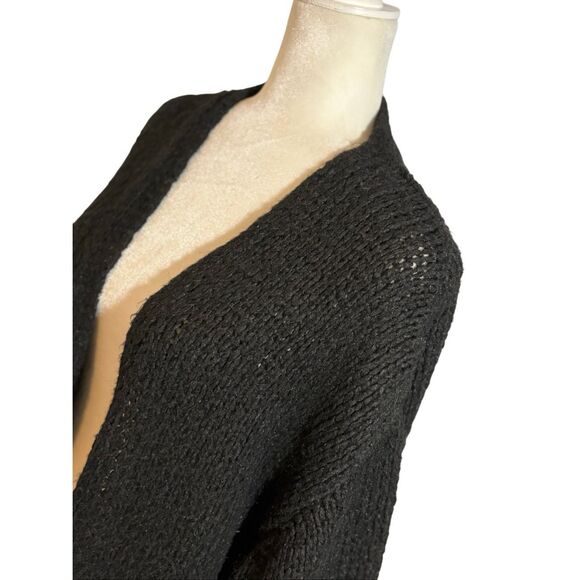 Urban Outfitters black fuzzy open knit cardigan - L - Picture 2 of 7